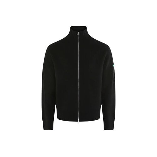 Badge Knit Cardigan Black FKNI048
