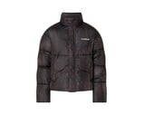 Flaneur Logo Puffer Jacket Black FOUT224