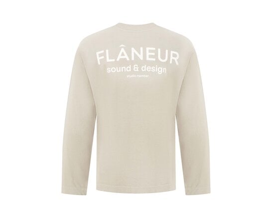 Sound & Design Studio Member Longsleeve Washed Beige FTSH262 Flaneur Sound & Design Studio Member Longsleeve Washed Beige FTSH262