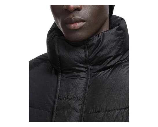 Embroidered Puffer Jacket Black FOUT220 Flaneur Embroidered Puffer Jacket Black FOUT220