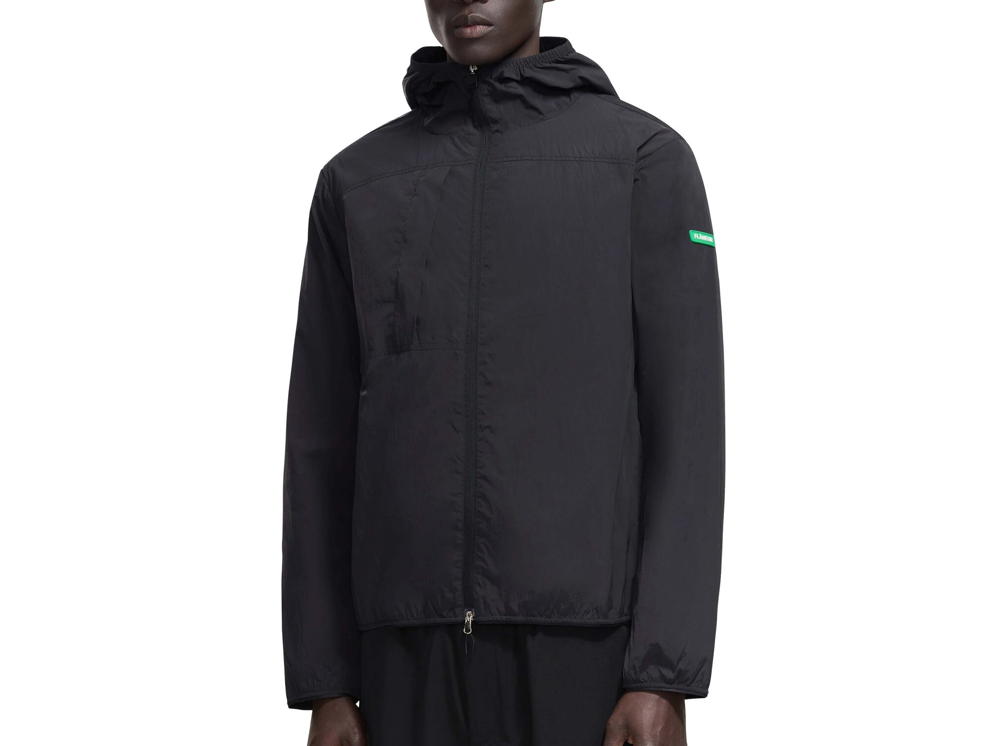 Flaneur Badge Classic Windbreaker Black FOUT209