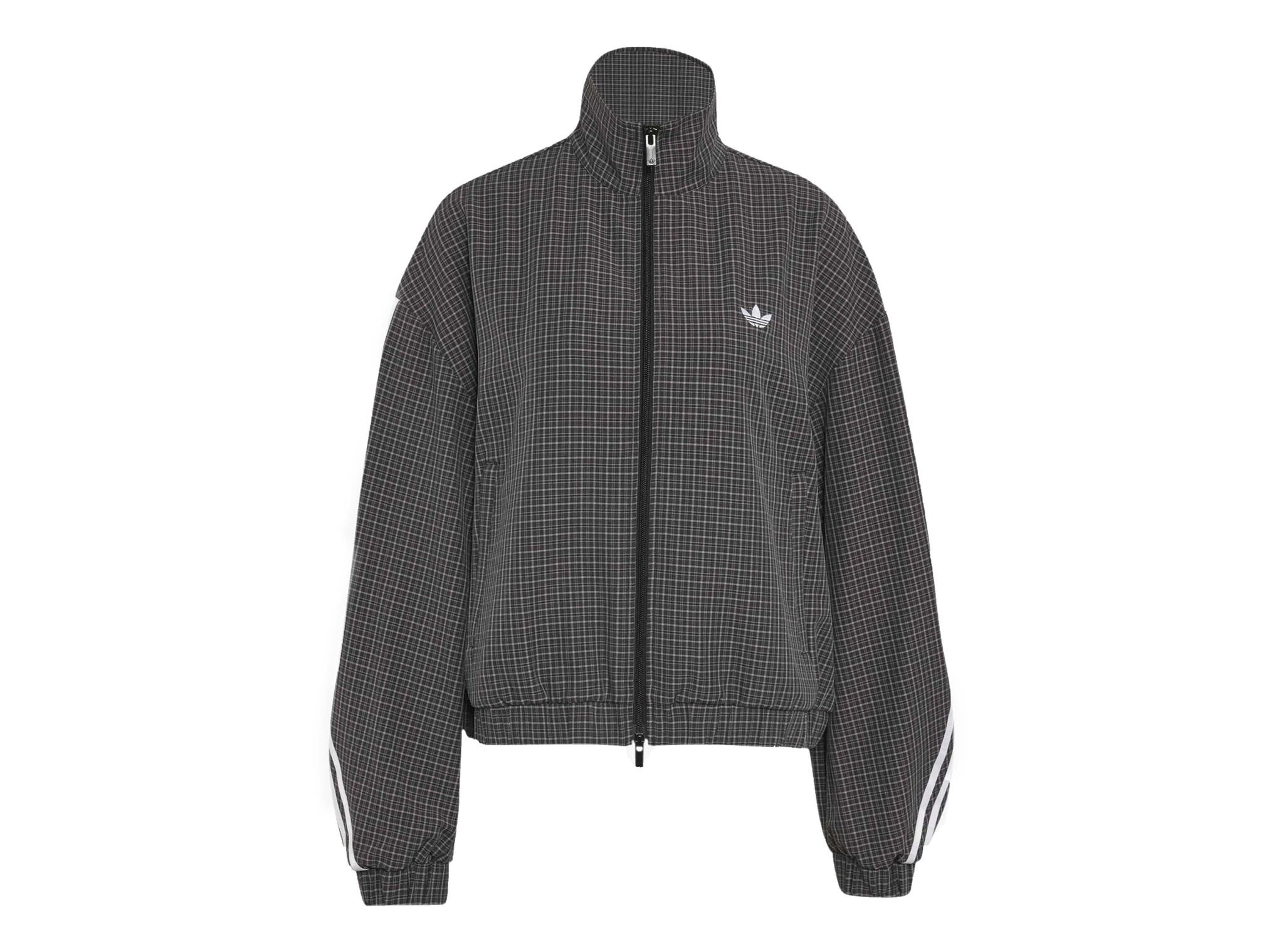 Checks Track Top Black Grey Three Utility Black LD5339 Adidas Checks Track Top Black Grey Three Utility Black LD5339