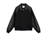 Leather Varsity Jacket Black AW26 059J Arte Antwerp Leather Varsity Jacket Black AW26 059J
