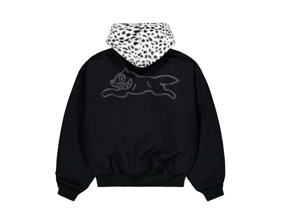X Ice Cream Faux Fur Full Zip Hoodie Black White 268370 95 Alpha Industries X Ice Cream Faux Fur Full Zip Hoodie Black White 268370 95