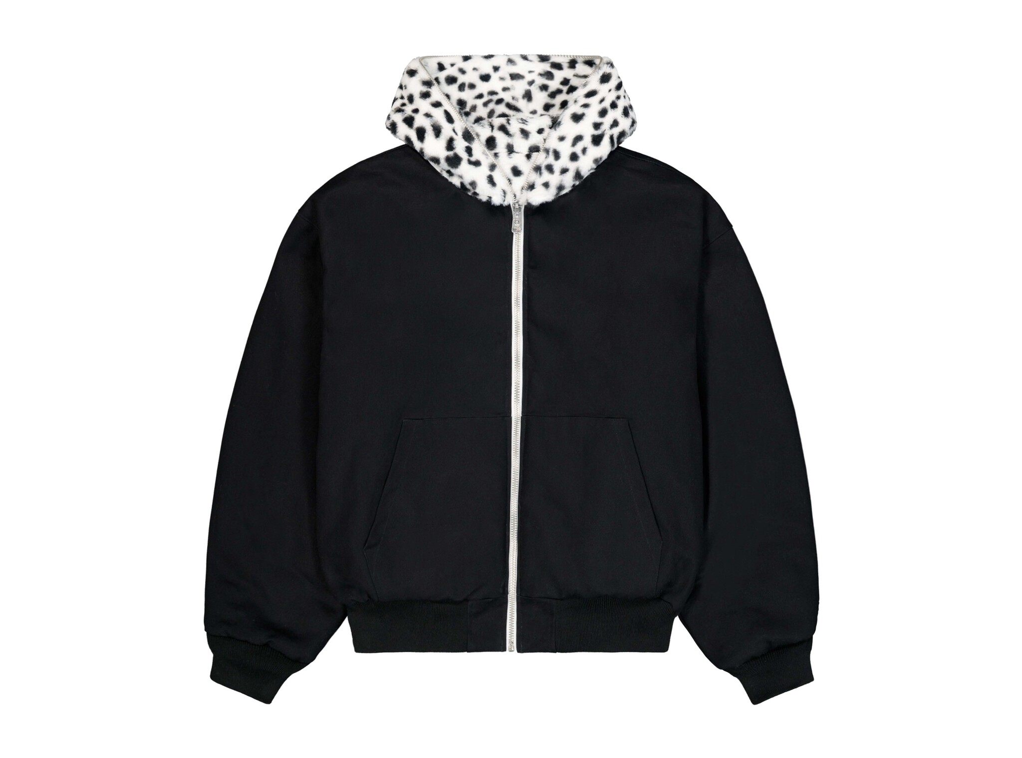 X Ice Cream Faux Fur Full Zip Hoodie Black White 268370 95 Alpha Industries X Ice Cream Faux Fur Full Zip Hoodie Black White 268370 95