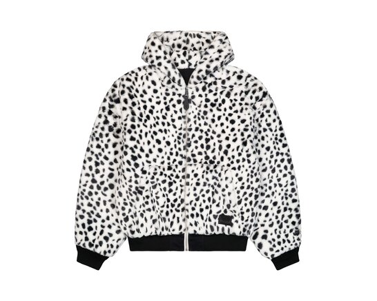 X Ice Cream Faux Fur Full Zip Hoodie Black White 268370 95 Alpha Industries X Ice Cream Faux Fur Full Zip Hoodie Black White 268370 95