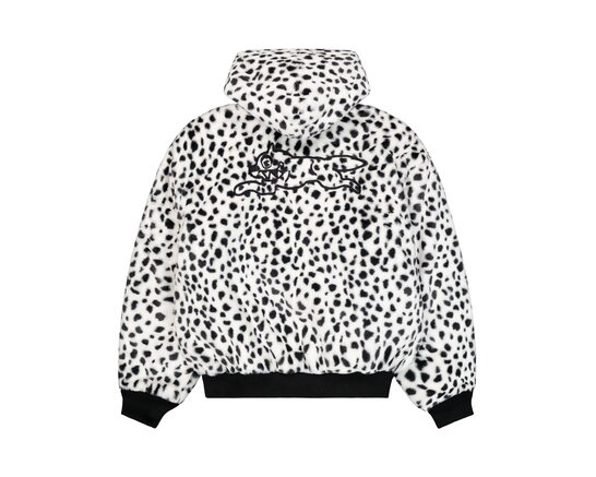 X Ice Cream Faux Fur Full Zip Hoodie Black White 268370 95 Alpha Industries X Ice Cream Faux Fur Full Zip Hoodie Black White 268370 95