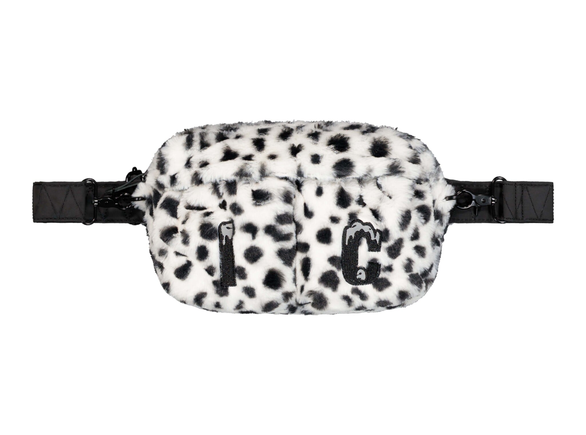 X Ice Cream Faux Fur Messenger Bag Black White 268970 95 Alpha Industries X Ice Cream Faux Fur Messenger Bag Black White 268970 95