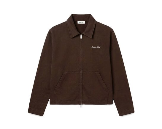 Script Logo Full Zip Brown FW26 6003 Brams Fruit Script Logo Full Zip Brown FW26 6003
