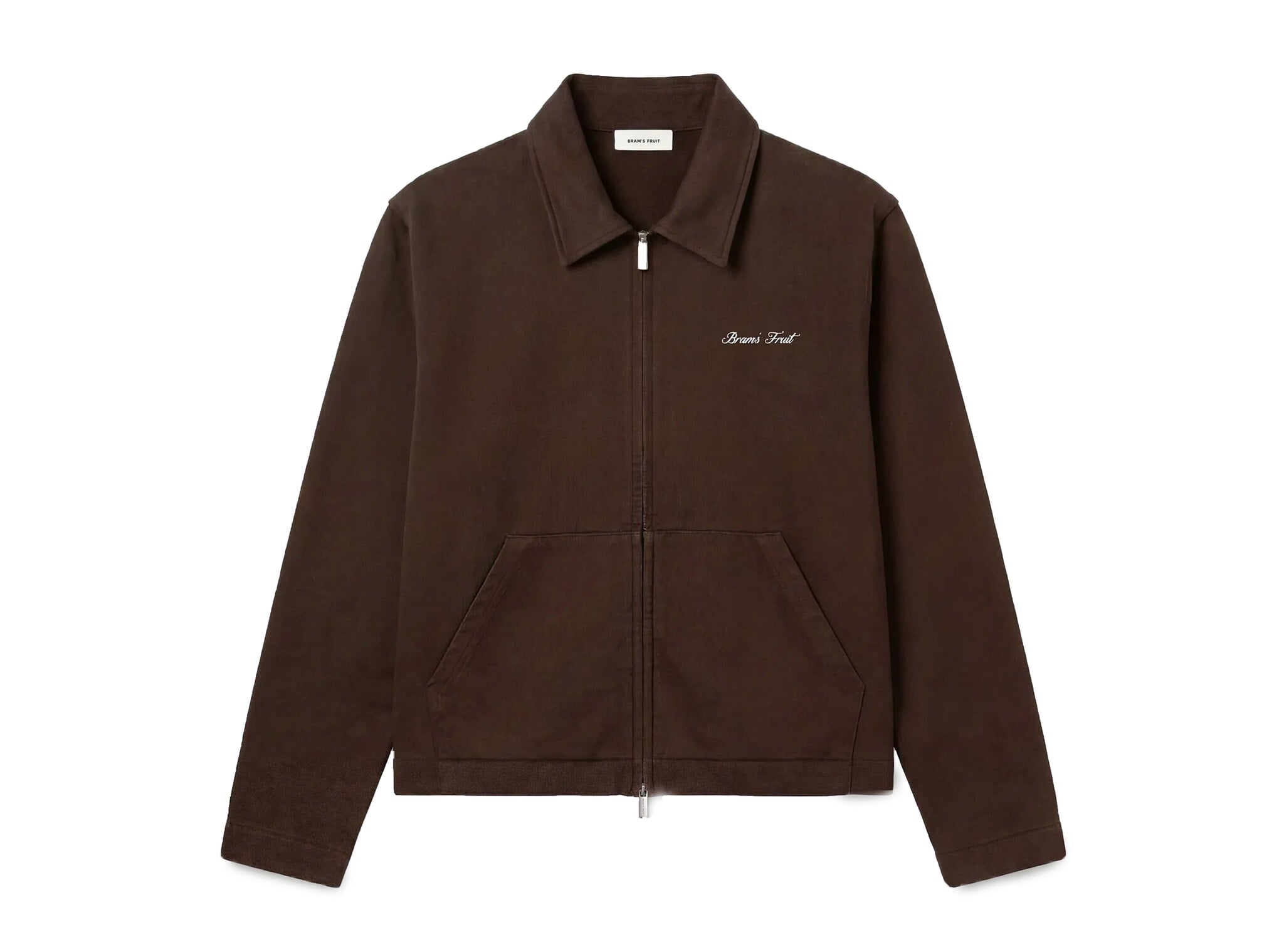 Script Logo Full Zip Brown FW26 6003 Brams Fruit Script Logo Full Zip Brown FW26 6003