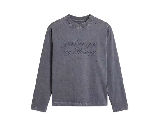 Distressed Quote Longsleeve Washed Shadow Black FW26 2089 Brams Fruit Distressed Quote Longsleeve Washed Shadow Black FW26 2089