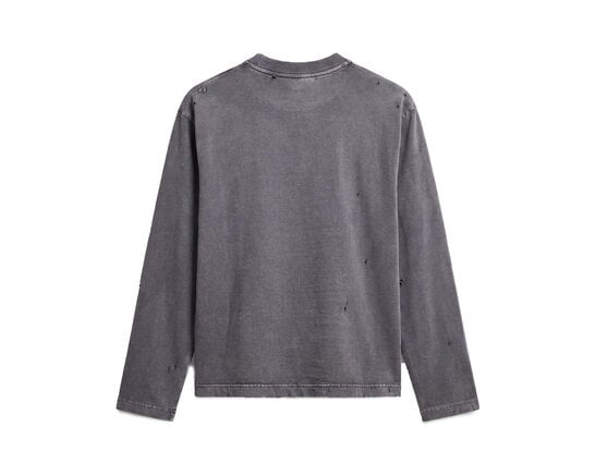 Distressed Quote Longsleeve Washed Shadow Black FW26 2089 Brams Fruit Distressed Quote Longsleeve Washed Shadow Black FW26 2089