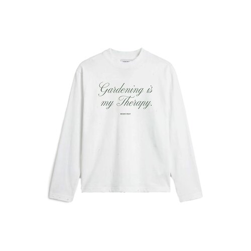 Distressed Quote Longsleeve White FW26 2090