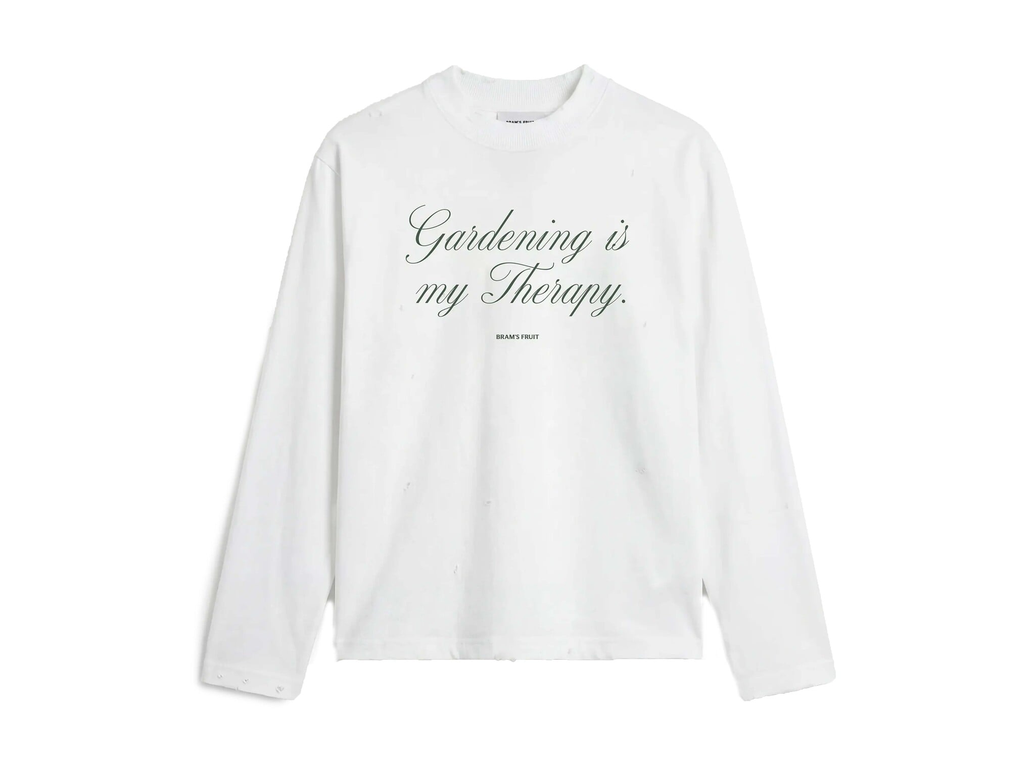 Distressed Quote Longsleeve White FW26 2090 Brams Fruit Distressed Quote Longsleeve White FW26 2090