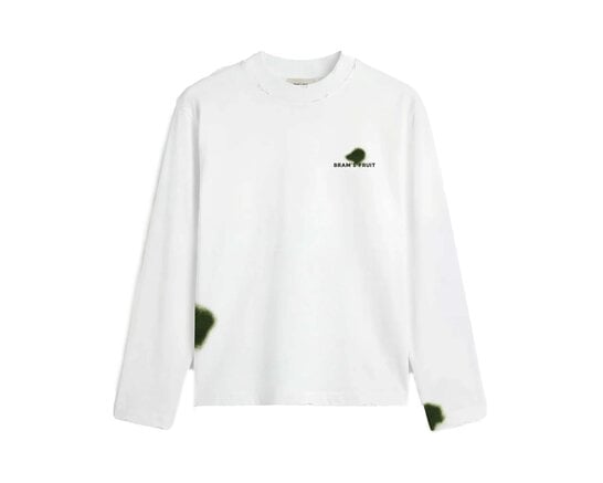 Brams Fruit Grass Stain longsleeve White FW26 2102