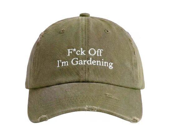 F*ck Off I'm Gardening Cap Distressed Forrest Green FW26 2610 Brams Fruit F*ck Off I'm Gardening Cap Distressed Forrest Green FW26 2610
