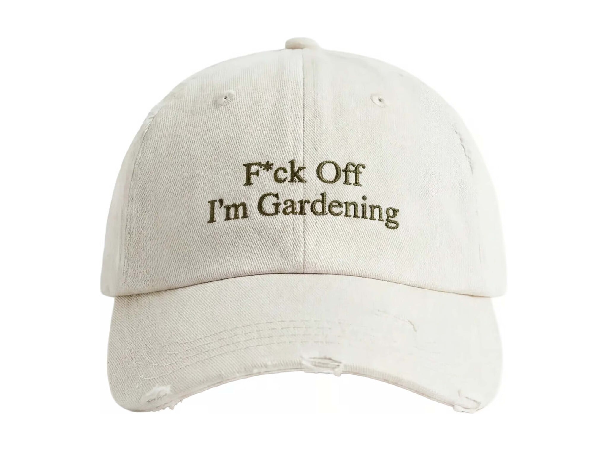 F*uck Off I'm Gardening Cap Distressed White Sand FW26 2145 Brams Fruit F*uck Off I'm Gardening Cap Distressed White Sand FW26 2145