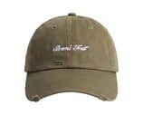 Brams Fruit Distressed Script Logo Cap Olive green FW26 2603