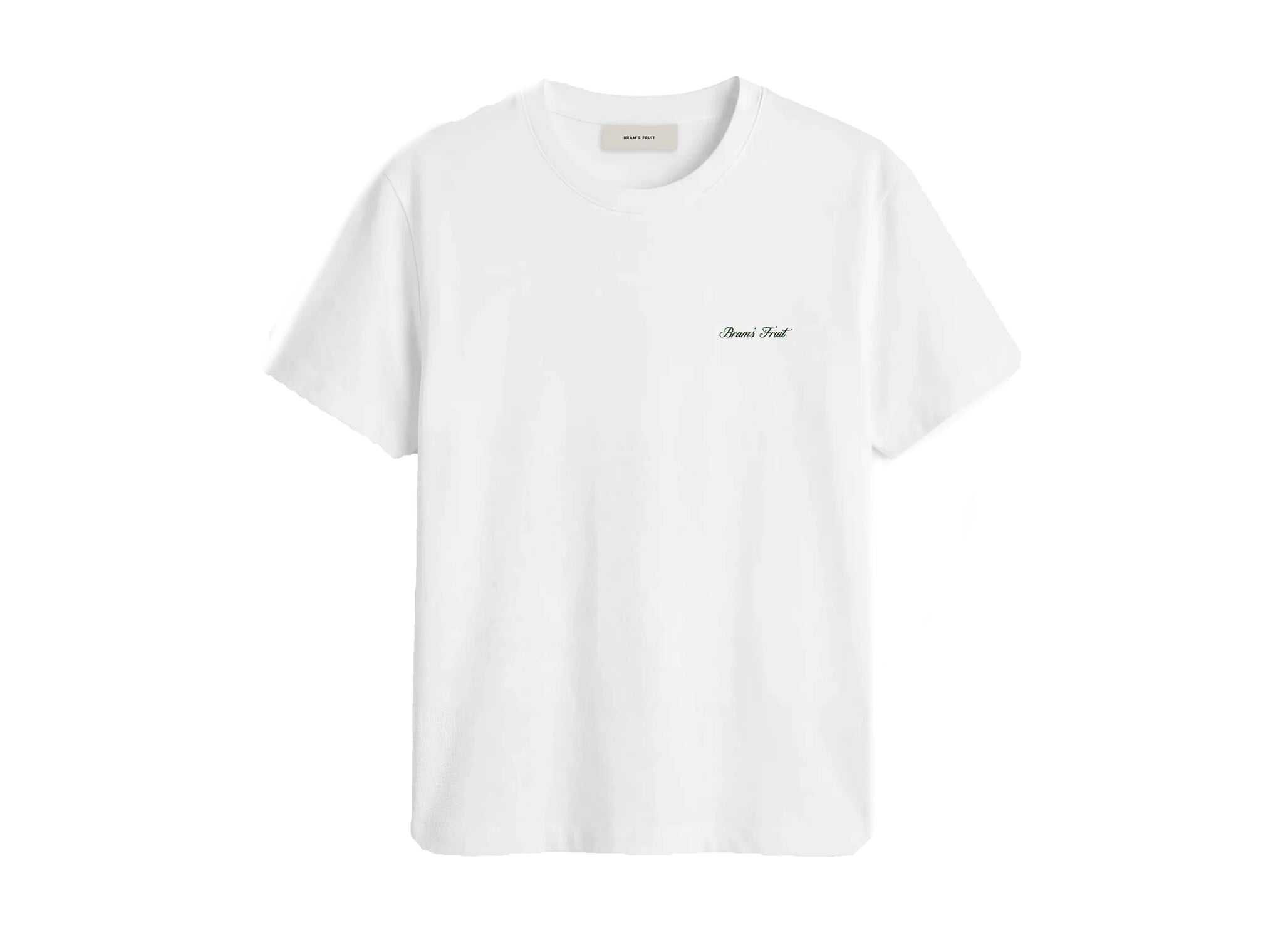 Fitted Script Logo T Shirt White FW26 2129 Brams Fruit Fitted Script Logo T Shirt White FW26 2129