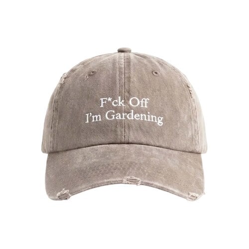 F*ck Off I'm Gardening Cap Distressed Clay FW26 2611