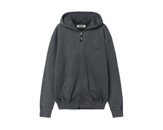 WBPacs Warp Acid Zip Hoodie Slate Blue 2626 606 Woodbird WBPacs Warp Acid Zip Hoodie Slate Blue 2626 606