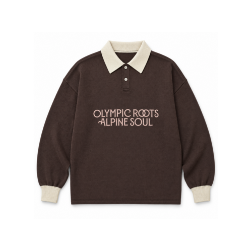 Olympic Roots Knit Polo Peppercorn CC 62033 703
