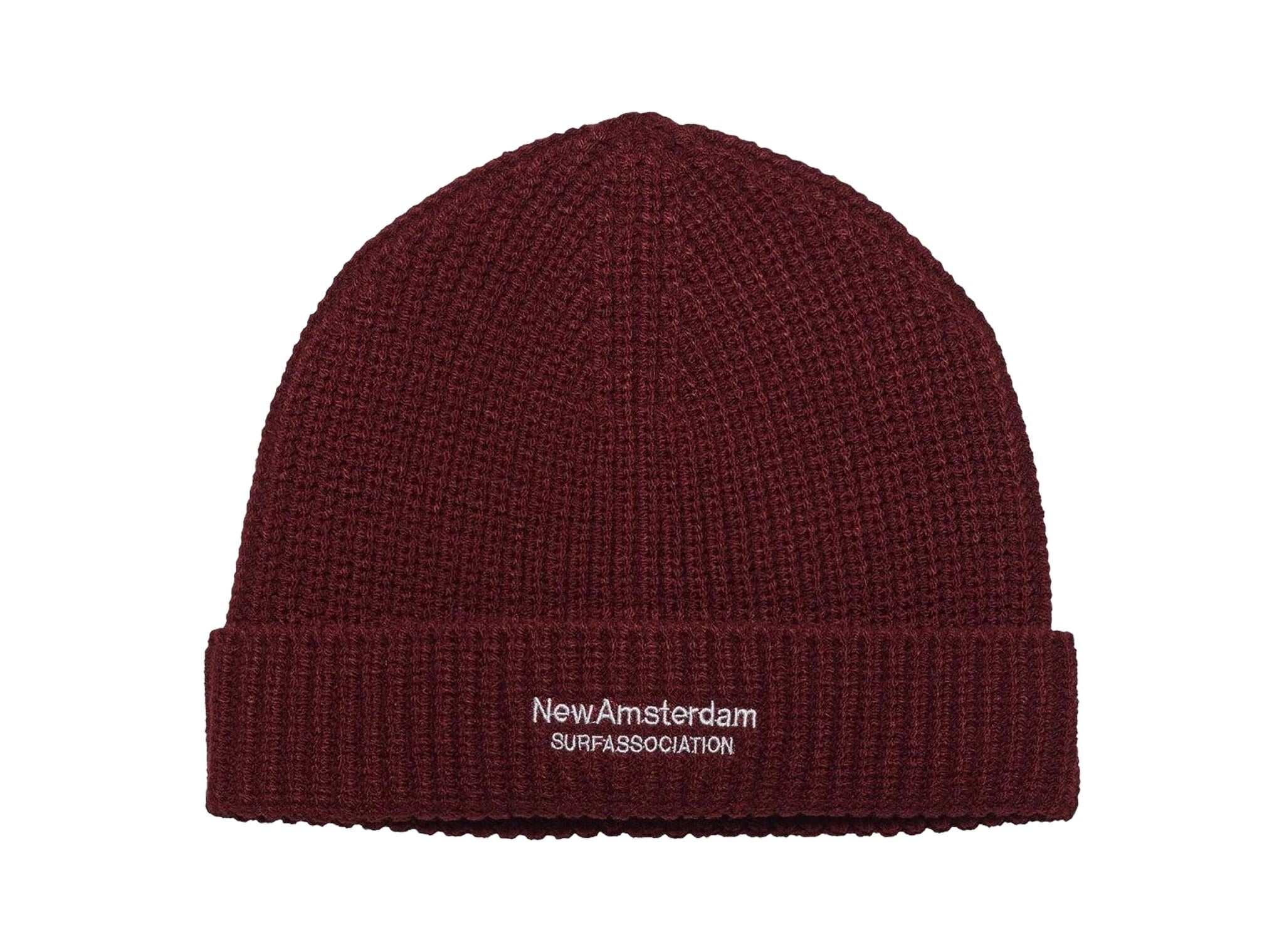 Reversible Logo Beanie Burgendy 2602138003 New Amsterdam Surf Association Reversible Logo Beanie Burgendy 2602138003