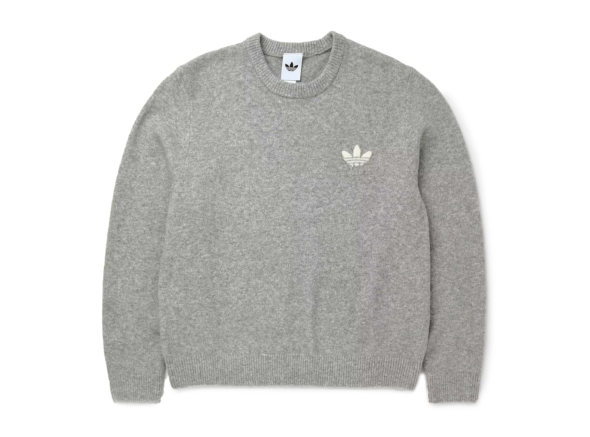 Knitted Sweater Medium Grey Heather KT8321 Adidas Knitted Sweater Medium Grey Heather KT8321