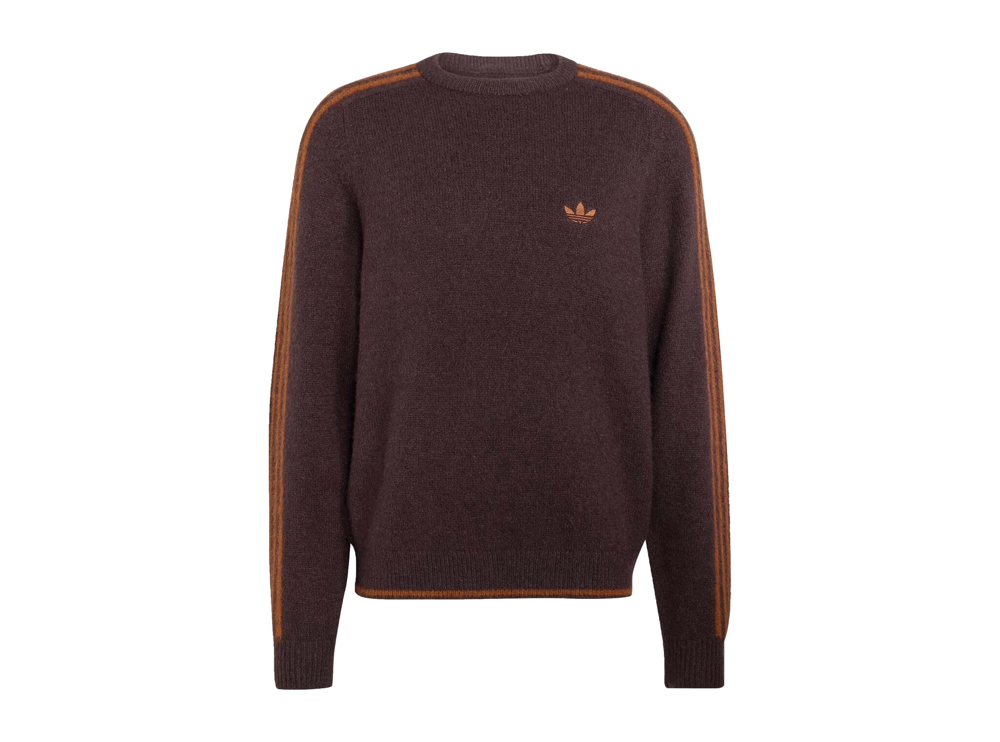 Adidas 3-Stripes Fluffy Knit Sweatshirt Aurora Coffee KS4107