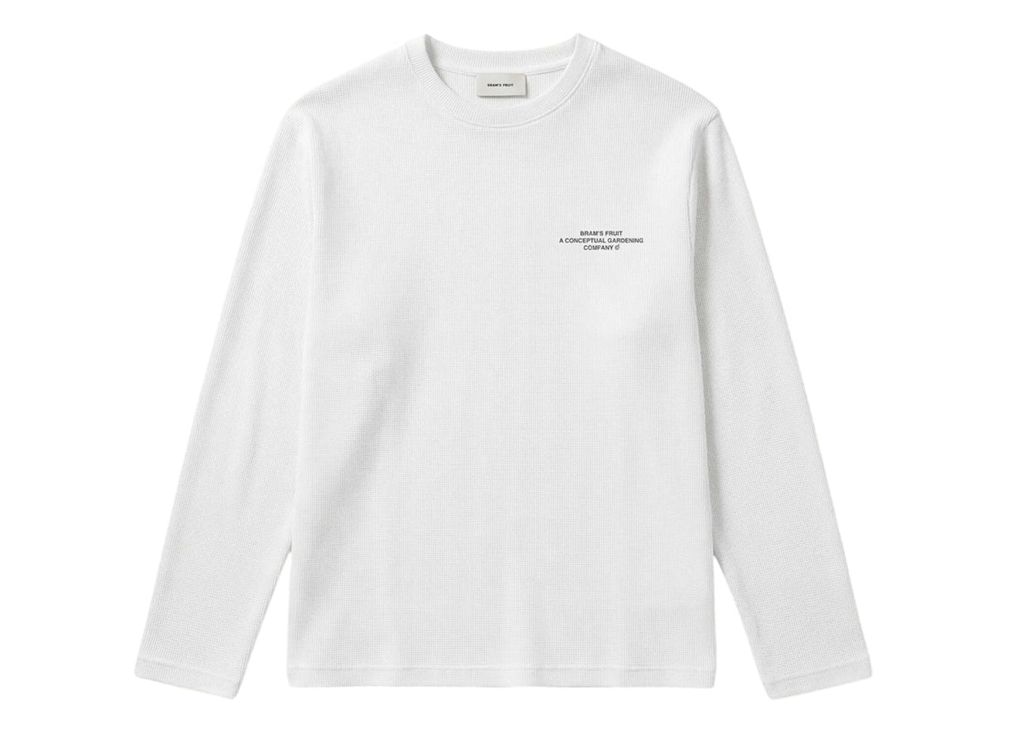 Stamp Waffle Longsleeve White FW26 2082 Brams Fruit Stamp Waffle Longsleeve White FW26 2082