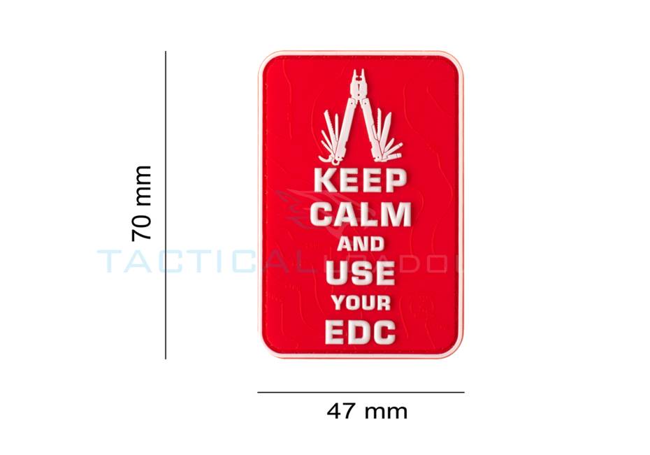 Keep Calm EDC PVC Patch Red