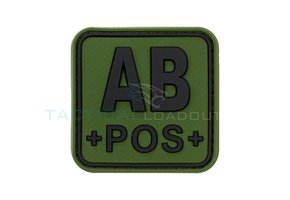 AB-POS Blood Type PVC Patch Olive