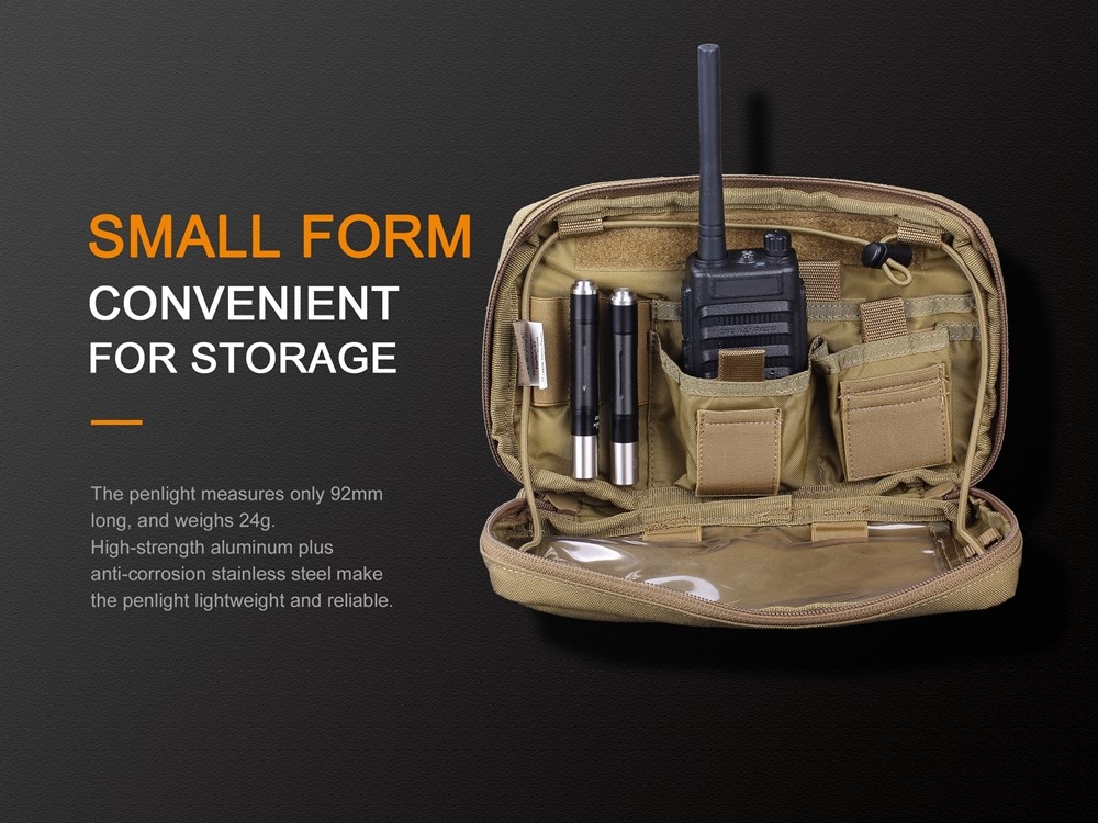 LD02 v2.0 Zaklamp / Flashlight (70 lumen) + UV licht incl. Batt.