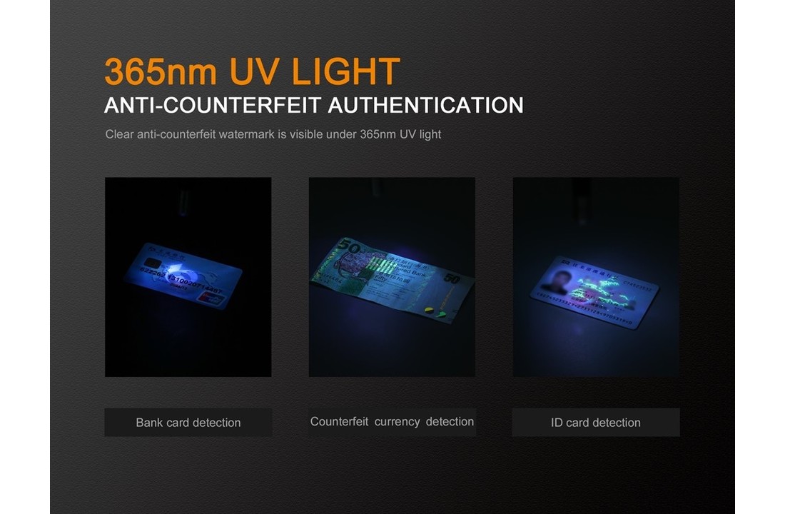 LD02 v2.0 Zaklamp (70 lumen) + UV licht