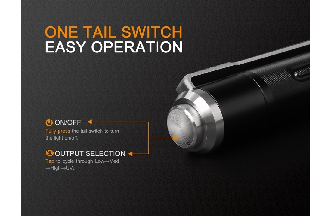 LD02 v2.0 Zaklamp (70 lumen) + UV licht