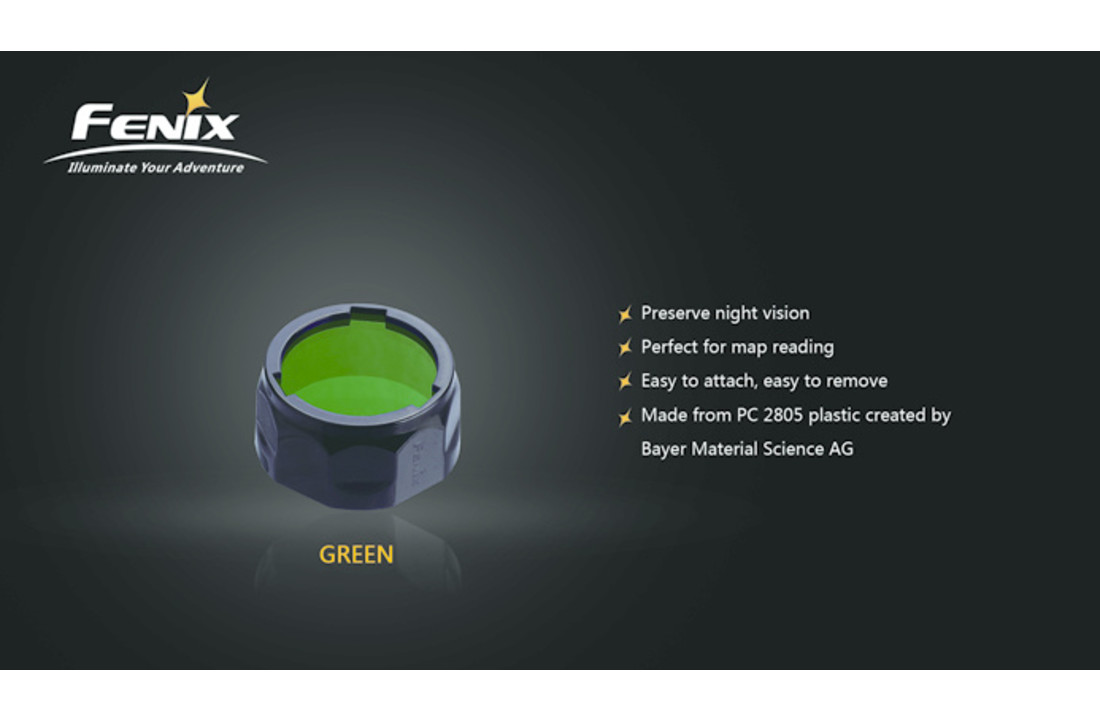 AOF-S+ Kleurenfilter 21.5 tot 25.4mm Groen (Small)