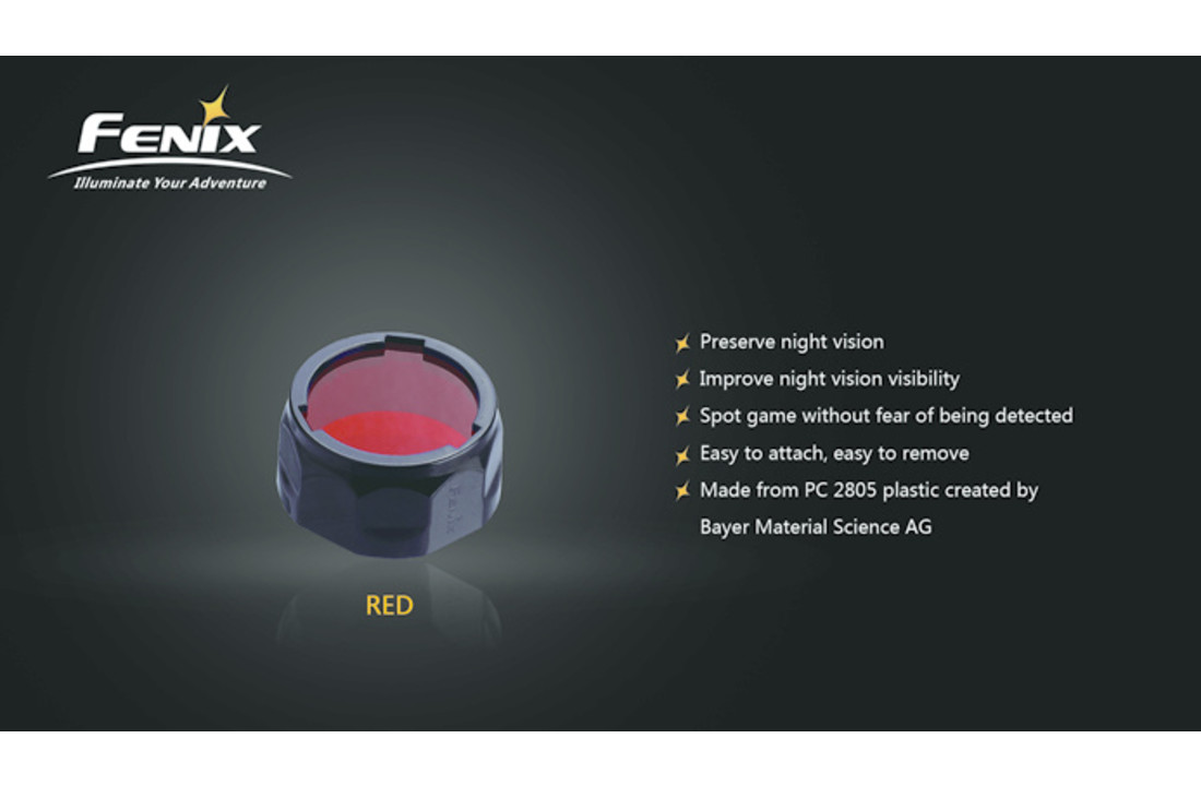 AOF-S+ Kleurenfilter 21.5 tot 25.4mm Rood (Small)