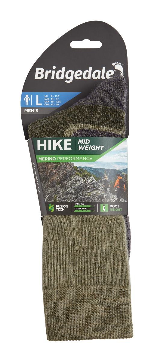 HIKE Midweight Merino Performance Socks Olive