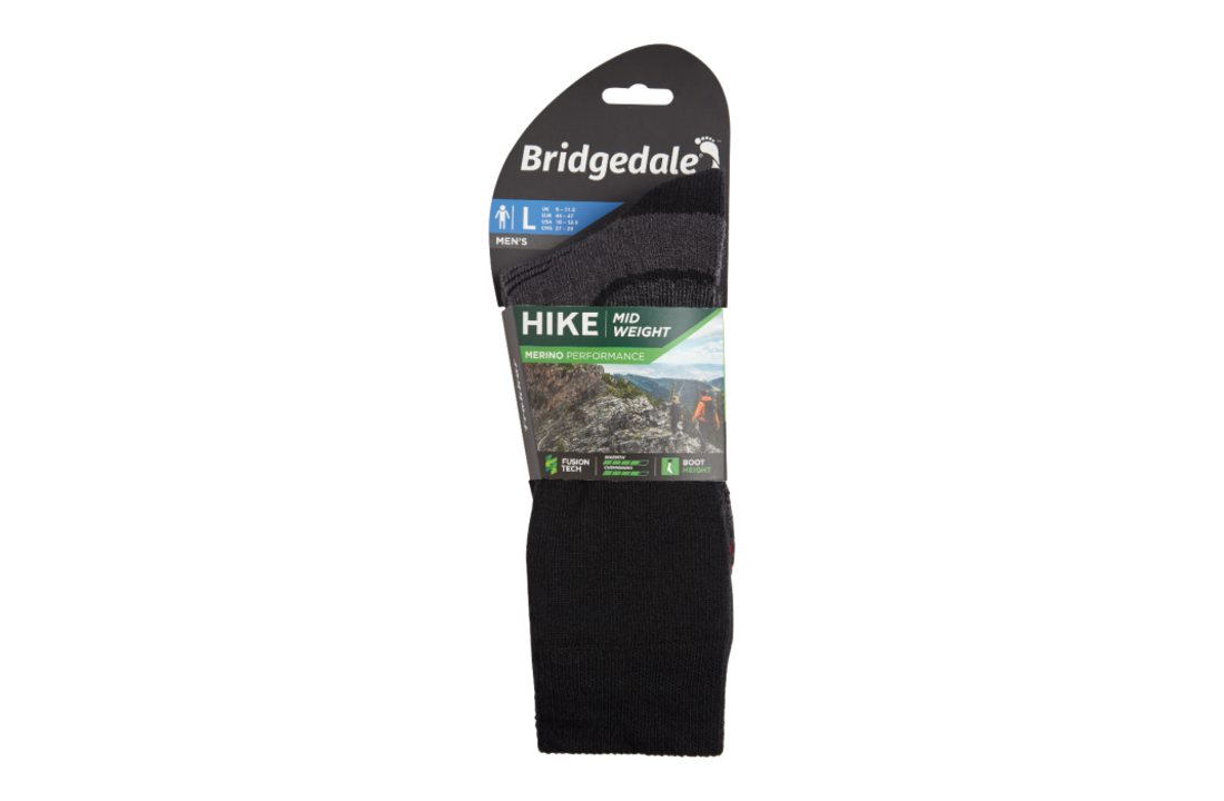HIKE Midweight Merino Performance Socks Black