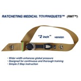 Ratcheting Medical Tourniquet® (RMT) – WIDE 2″/50mm Tan