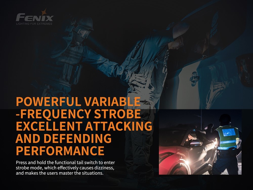 TK26R Zaklamp/Taclight (1500 lumen) 3 kleuren incl Accu