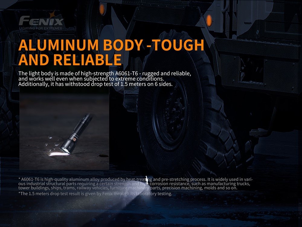 TK26R Zaklamp/Taclight (1500 lumen) 3 colors incl Accu