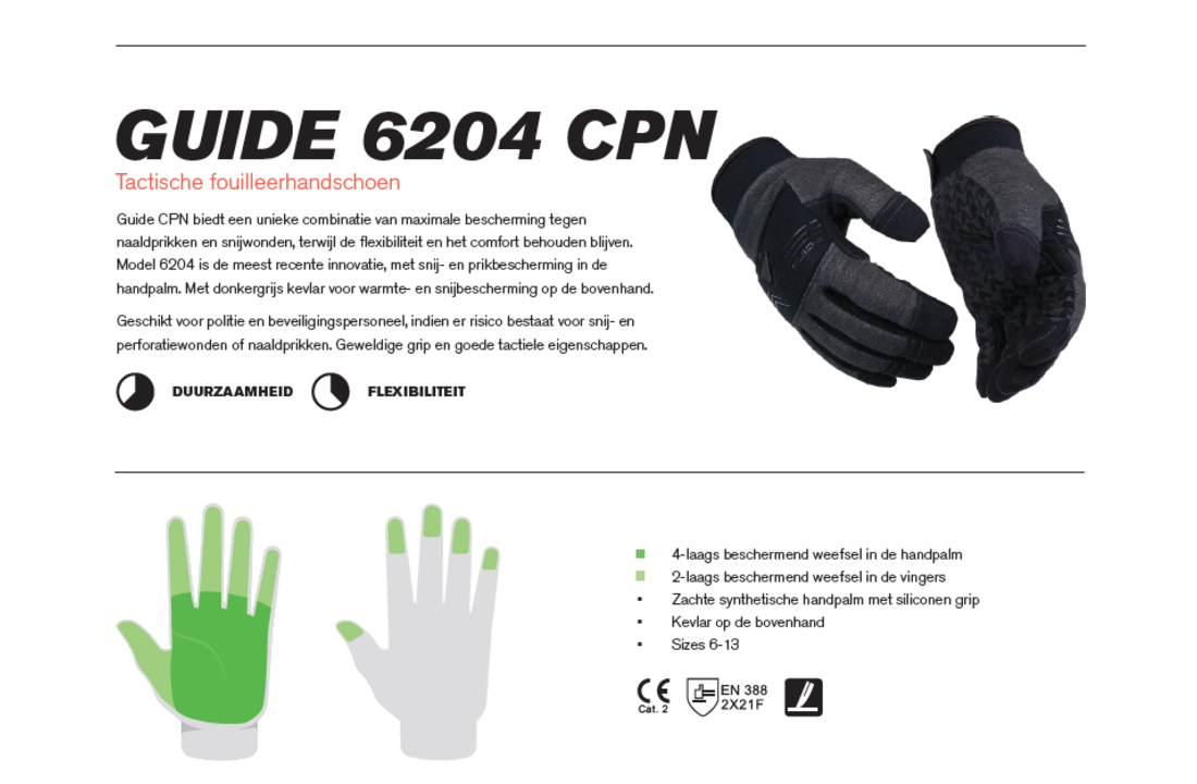 Guide 6204 CPN Gloves Black Grey