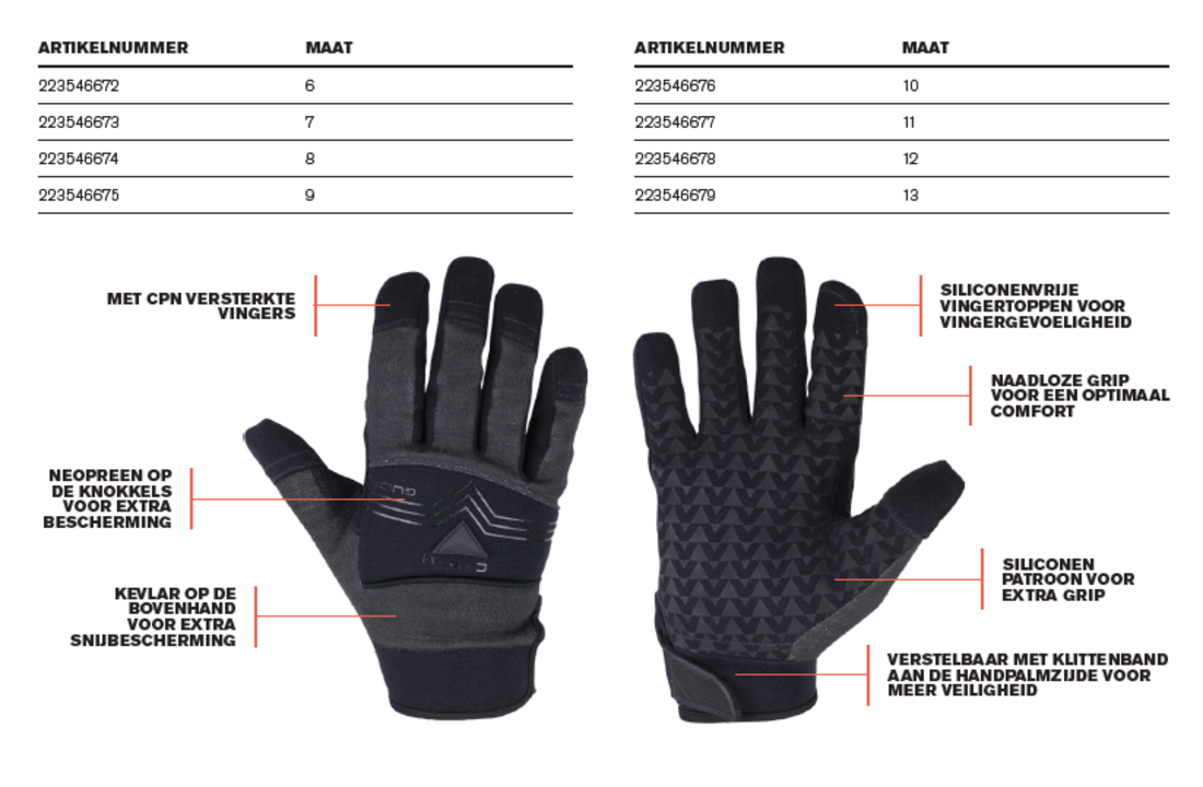 Guide 6204 CPN Gloves Black Grey