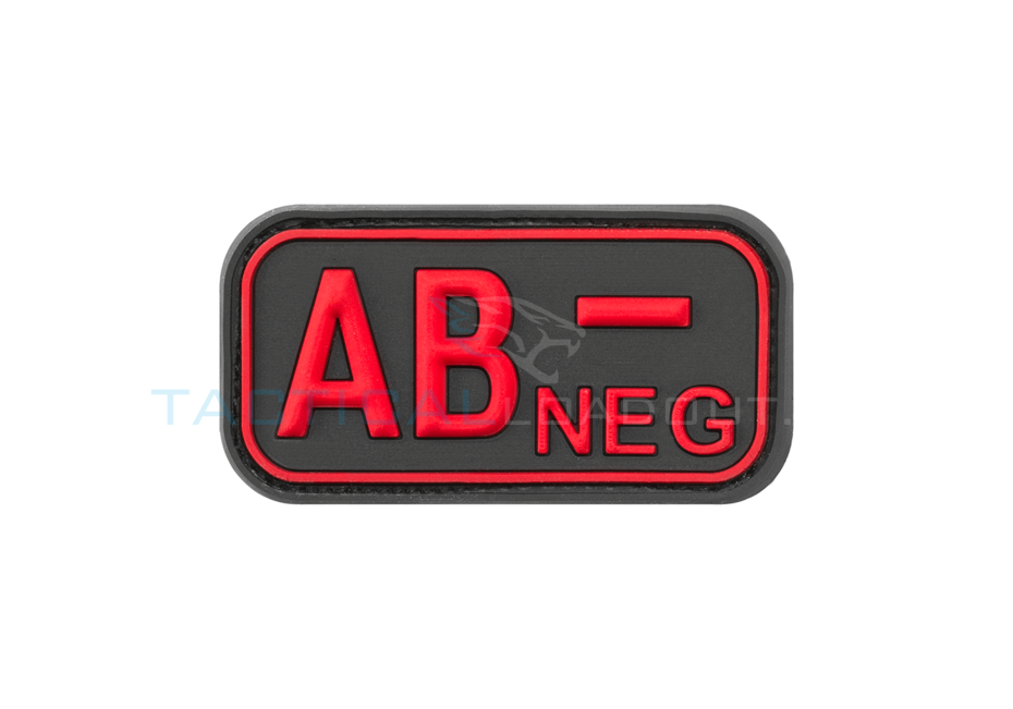 AB-Negative Blood Type PVC Patch Black Medic