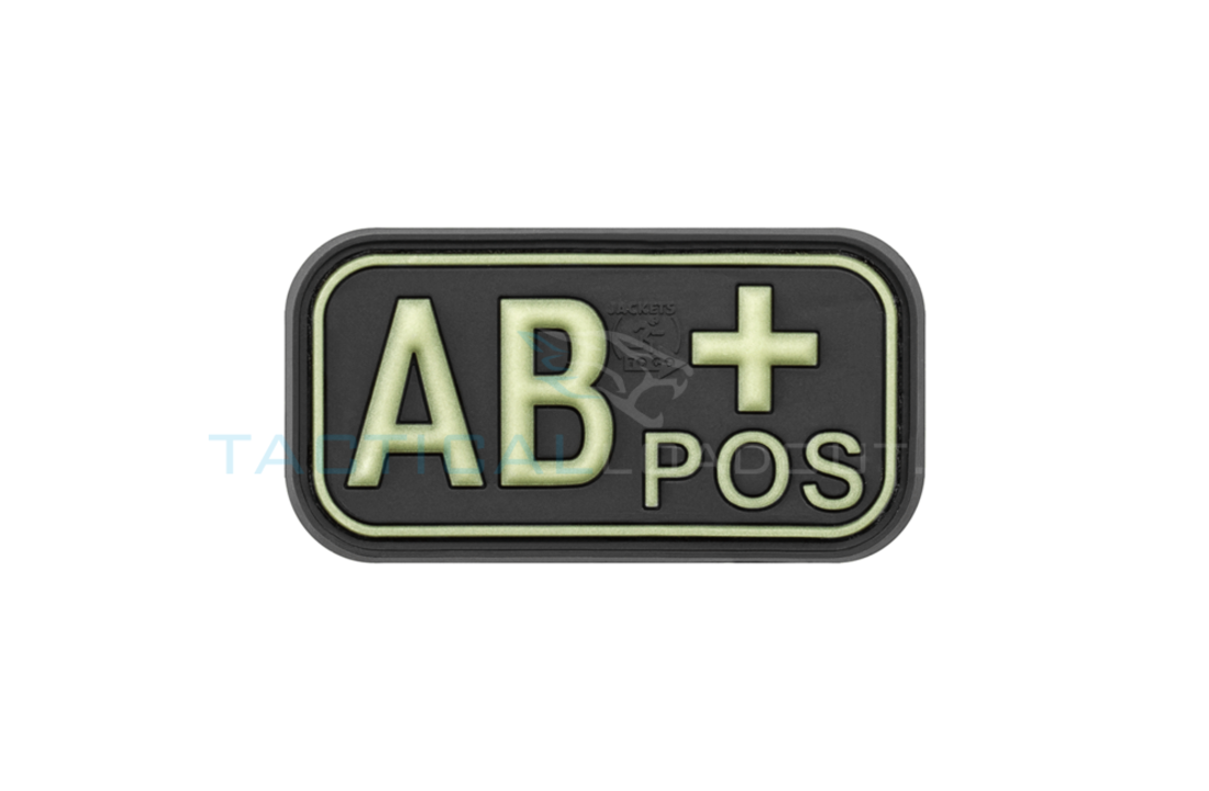 AB-Positive Blood Type PVC Patch Glow in the Dark