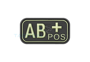 AB-Positive Blood Type PVC Patch Glow in the Dark