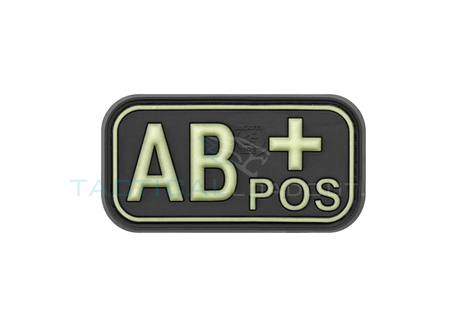 AB-Positive Blood Type PVC Patch Glow in the Dark