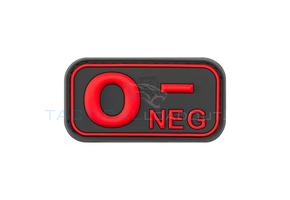 O-Negative Blood Type PVC Patch Black Medic