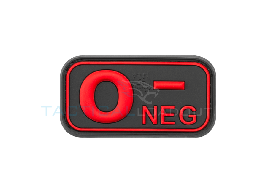 O-Negative Blood Type PVC Patch Black Medic